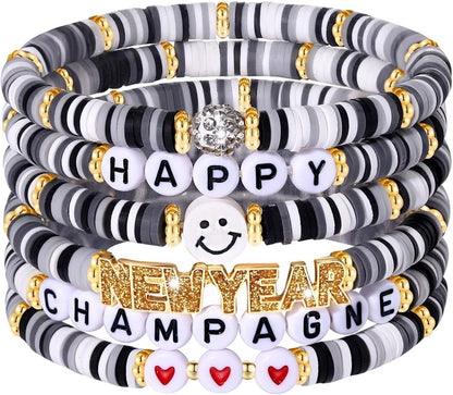 Christmas Bracelet Diy Santa Claus Elk Color Letters Handmade Soft Bracelet Suit