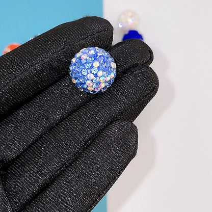 K16 Stars Diamond Ball Color Straight Hole Soft Clay Beads Mobile Phone Chain Bag Chain Diy Jewelry Accessories Beaded