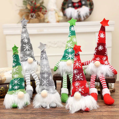 Christmas Glowing Doll Small Knitted Hat Faceless Doll With Light Gnome Decoration Ornament