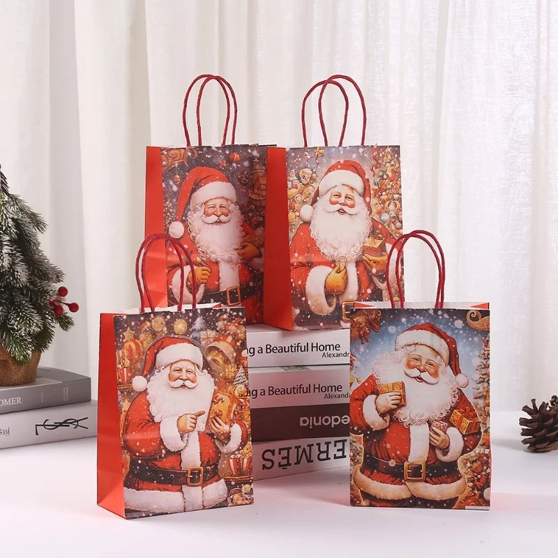Christmas Cute Santa Claus Christmas Party Gift Wrapping Supplies Gift Bags