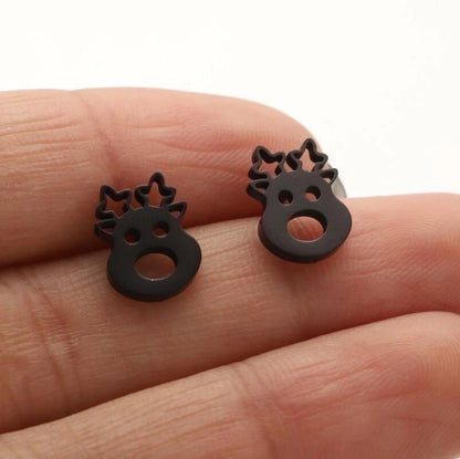 1 Pair Casual Cute Animal Plating Hollow Out 304 Stainless Steel 18K Gold Plated Ear Studs