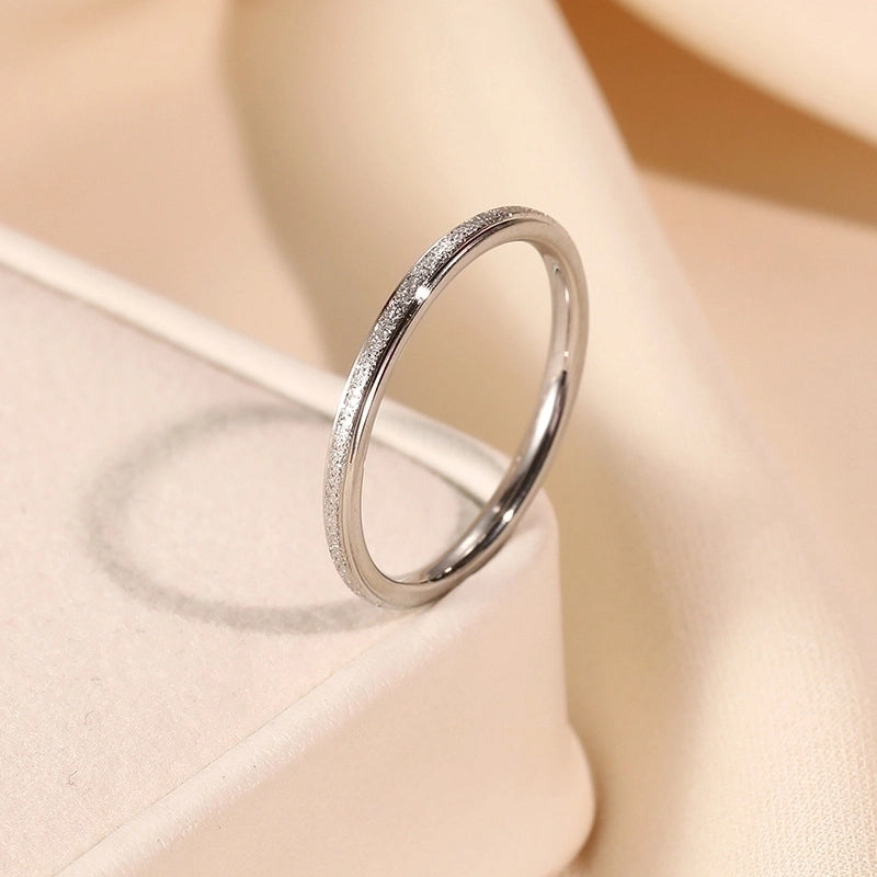 Minimalist Waves Stainless Steel Plating Rings