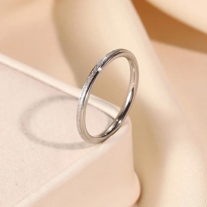 Minimalist Waves Stainless Steel Plating Rings