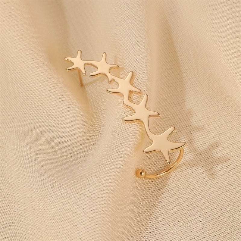New Earrings Simple Star Love Ear Hangings Non-mainstream Single Ear Jewelry