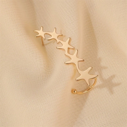 New Earrings Simple Star Love Ear Hangings Non-mainstream Single Ear Jewelry