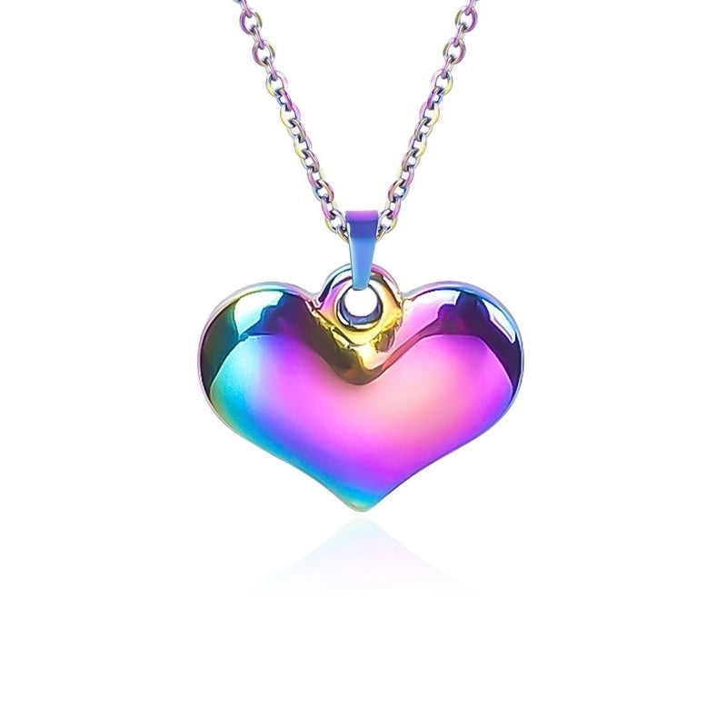 Minimalist Classic Style Heart Shape 304 Stainless Steel Plating Pendant Necklace