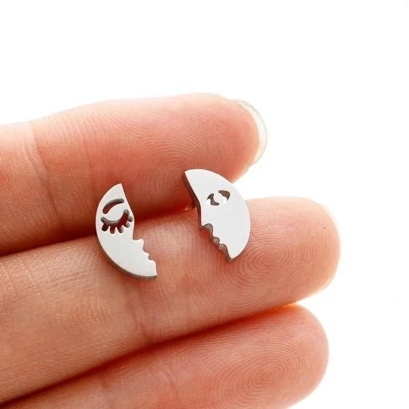 1 Pair Christmas Sweet Minimalist Snowflake Irregular Polishing Plating 304 Stainless Steel 18K Gold Plated Ear Studs