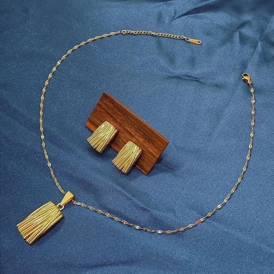 Elegant Classical Geometric 304 Stainless Steel Plating Jewelry Set