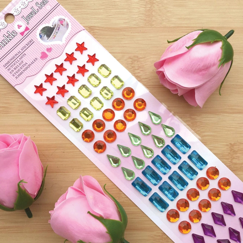 Diamond Stickers Can Be Customized Children's Crystal Diamond Stickers Gem Stickers Car Stickers Diamond-embedded Mobile Phone Decorative Stall
