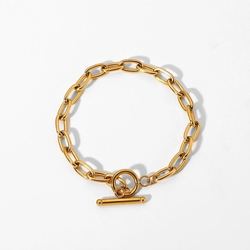 Minimalist Geometric Titanium Steel Cable Chain Bracelets In Bulk