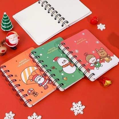 Cute Mini-portable Student Christmas High Quality Paper Coil Notebook