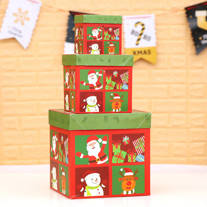 Christmas Party Decoration Large Medium Small Christmas Gift Box Christmas Tree Bottom Decoration Gift Box Gift Bag