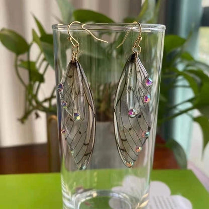 1 Pair Minimalist Wings Copper Epoxy Women's Drop Earrings