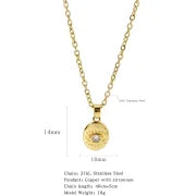 316L Stainless Steel Copper Gold Plated Minimalist Classic Style Plating Constellation Pendant Necklace