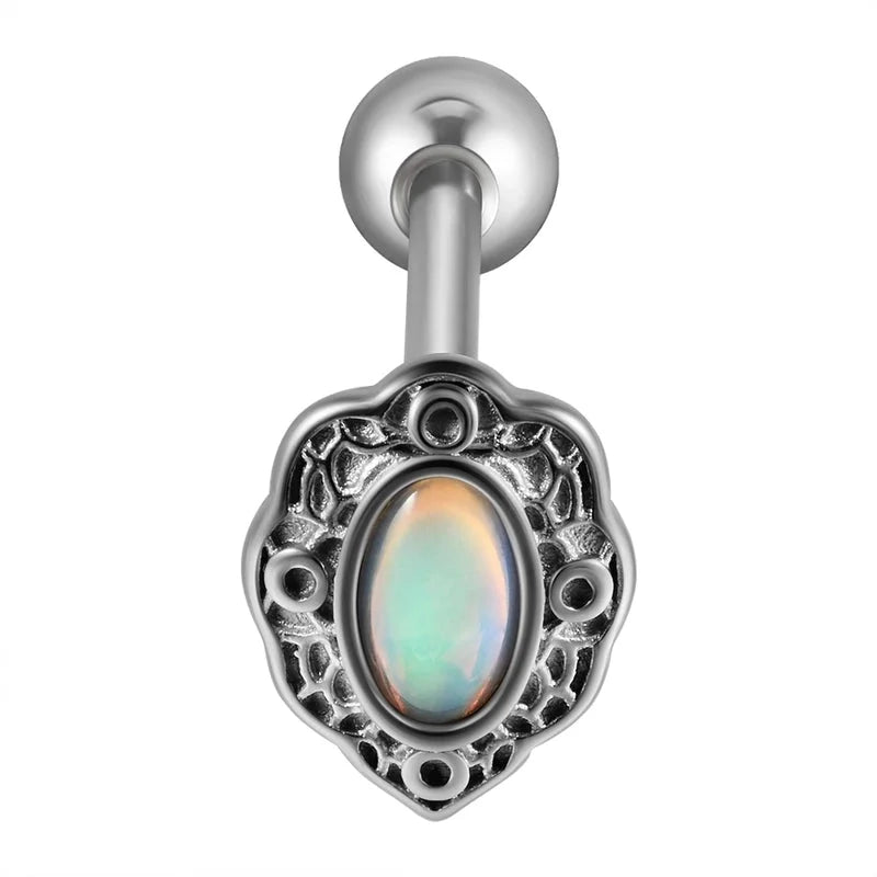 1 Piece Tongue Rings Casual Elegant Vacation Leaf Water Droplets Butterfly 304 Stainless Steel Plating Zircon 18K Gold Plated Tongue Rings