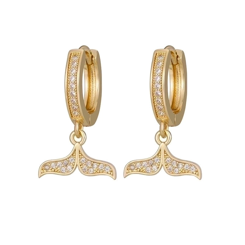 1 Pair Vintage Style Tortoise Cross Butterfly Plating Inlay Copper Rhinestones Drop Earrings