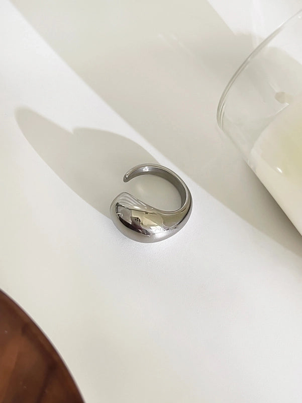 Minimalist Classic Style Solid Color 316L Stainless Steel Plating Stainless Steel Rings