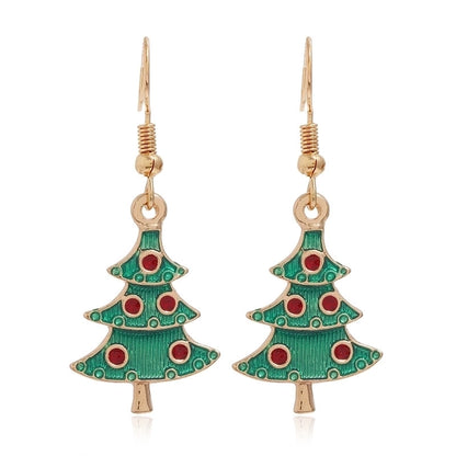 Fashion Christmas Tree Santa Claus Alloy Plating Women's Drop Earrings 1 Pair