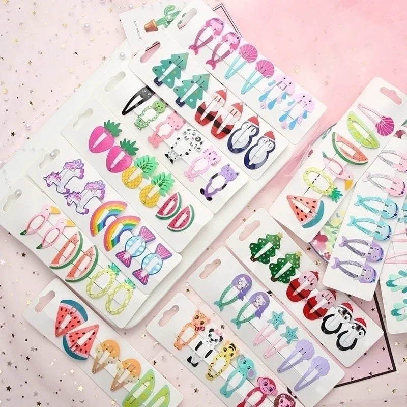 Christmas Cartoon Style Kid'S Animal Christmas Tree Fruit Metal Stoving Varnish Hair Clip