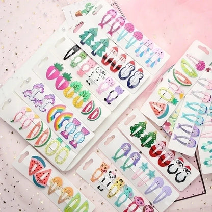 Christmas Cartoon Style Kid'S Animal Christmas Tree Fruit Metal Stoving Varnish Hair Clip