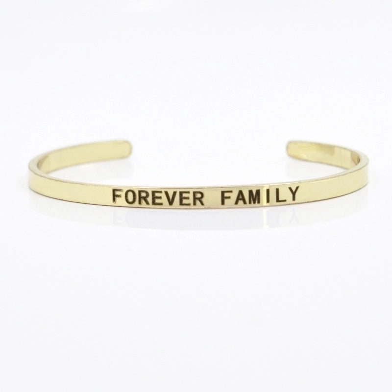 Minimalist Letter Stainless Steel Bangle