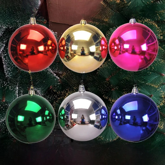 Bright Christmas Ball Colorful Ball Christmas Tree Decoration Pendant Window Roof Shopping Mall Hanging Ornaments