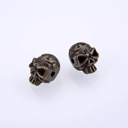 10 PCS/Package 12*9*8mm Hole 1~1.9mm Alloy Skull Jewelry Accessories