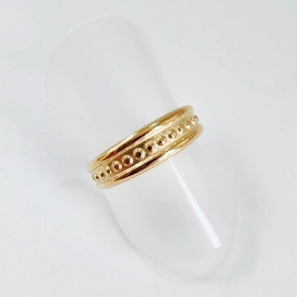 Titanium Steel 14K Gold Plated Casual Minimalist Plating Hollow Out Leaves Solid Color Open Rings