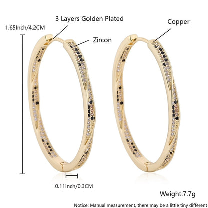 1 Pair Elegant Vintage Style Streetwear Leopard Copper Zircon 18K Gold Plated Drop Earrings Earrings