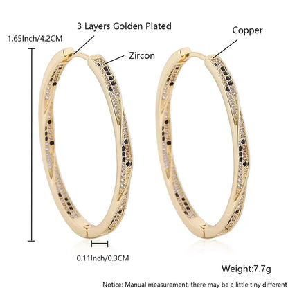 1 Pair Elegant Vintage Style Streetwear Leopard Copper Zircon 18K Gold Plated Drop Earrings Earrings