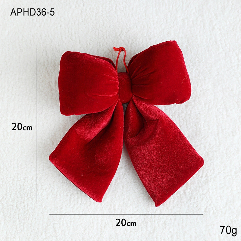 Christmas Minimalist Classic Style Bow Knot Holiday Festival Hanging Ornaments Decorations Hanging Ornaments