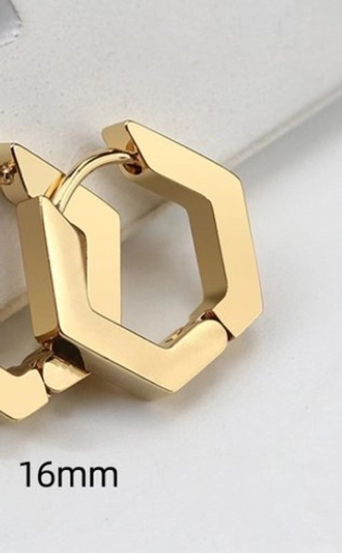 1 Piece Minimalist Solid Color Plating Stainless Steel Silver Plated Earrings