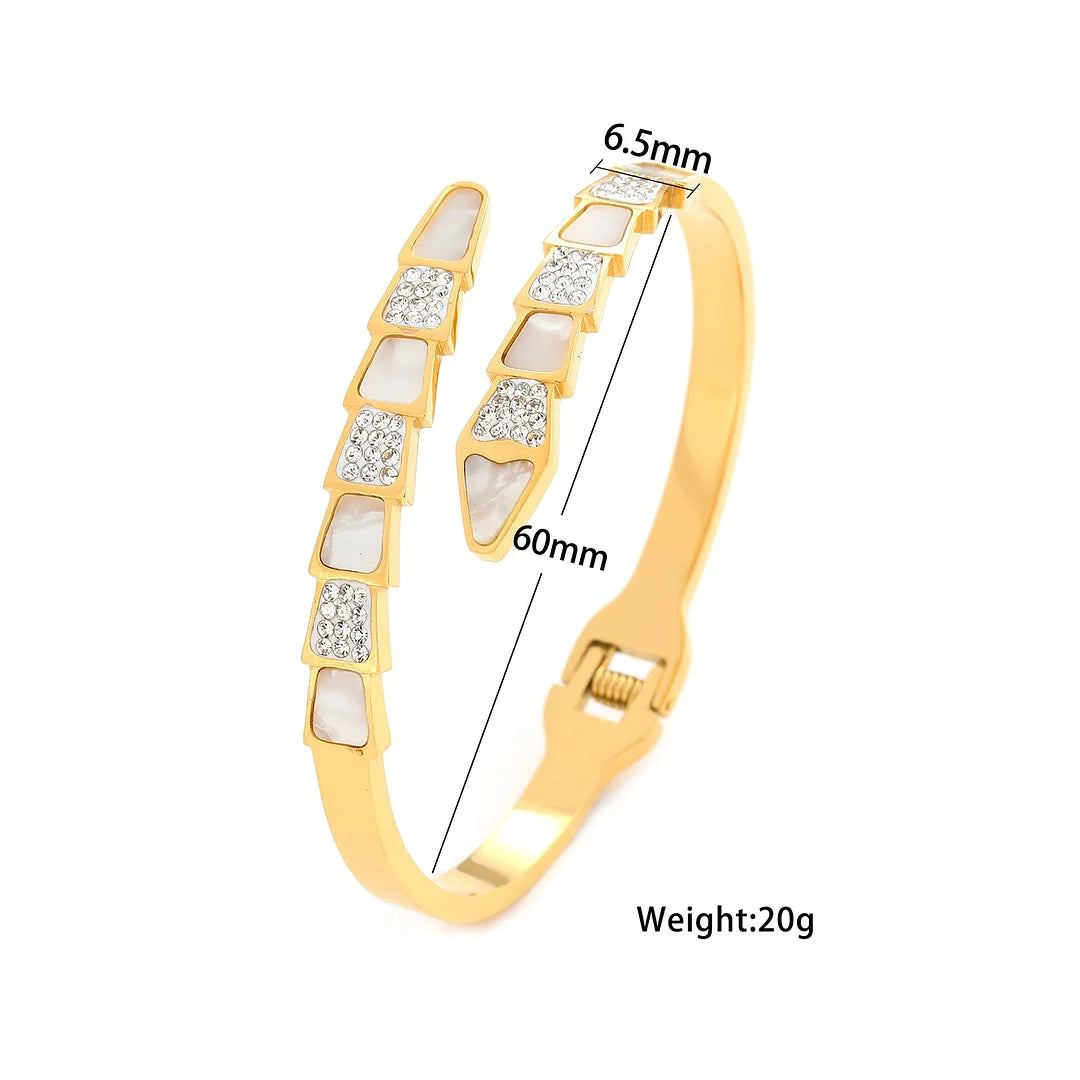 Ellipse Stainless Steel Electroplating Bangles