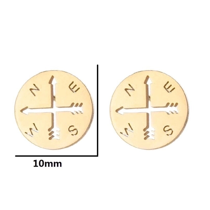 1 Pair Halloween Minimalist Spider Web Butterfly Notes Plating Hollow Out 304 Stainless Steel 18K Gold Plated Ear Studs