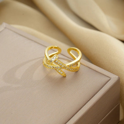Copper 18K Gold Plated Minimalist Shiny Plating Snake Rings