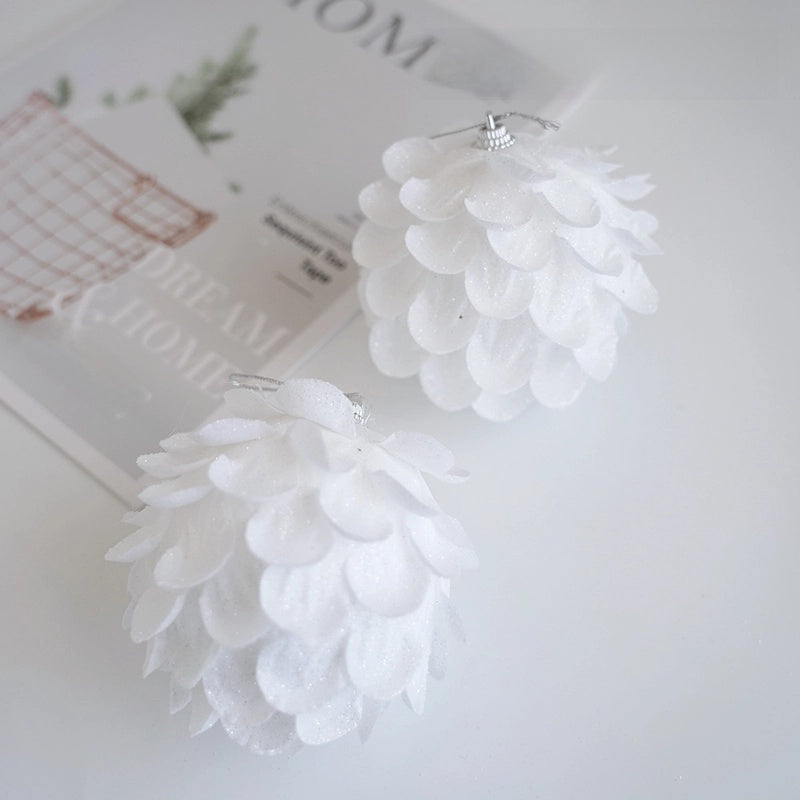 Plastic Ball Christmas Ball Petal Glitter White Foam Ball Christmas Decorations Christmas Tree Decoration Pendant