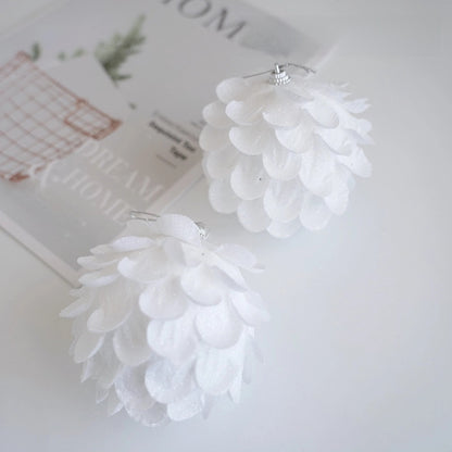 Plastic Ball Christmas Ball Petal Glitter White Foam Ball Christmas Decorations Christmas Tree Decoration Pendant
