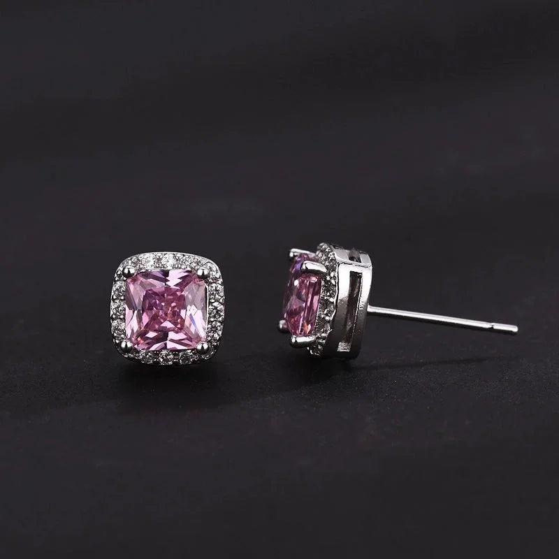 Candy Earrings National Tide Men\'s High Street Sugar Earrings Tide Men\'s Hip-hop Zircon Square Earrings