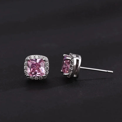 Candy Earrings National Tide Men\'s High Street Sugar Earrings Tide Men\'s Hip-hop Zircon Square Earrings