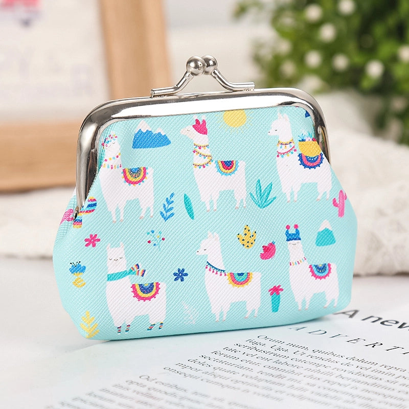 Women's Plant Pu Leather Buckle Kids Wallets
