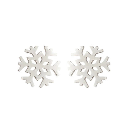 1 Pair Fashion Christmas Tree Plating 304 Stainless Steel 18K Gold Plated Ear Studs