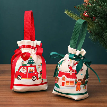 Christmas Cute Christmas Tree Santa Claus Letter Knitted Bag Party Gift Bags Gift Wrapping Supplies