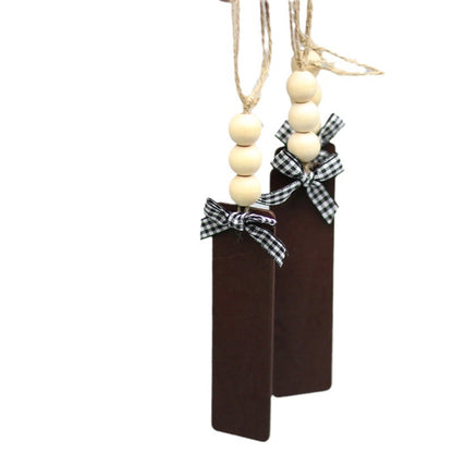 Christmas Decoration Wood Chip Suit Wooden Blank Pastoral Hanging Christmas Tree Pendant Party Home Decoration Light Luxury