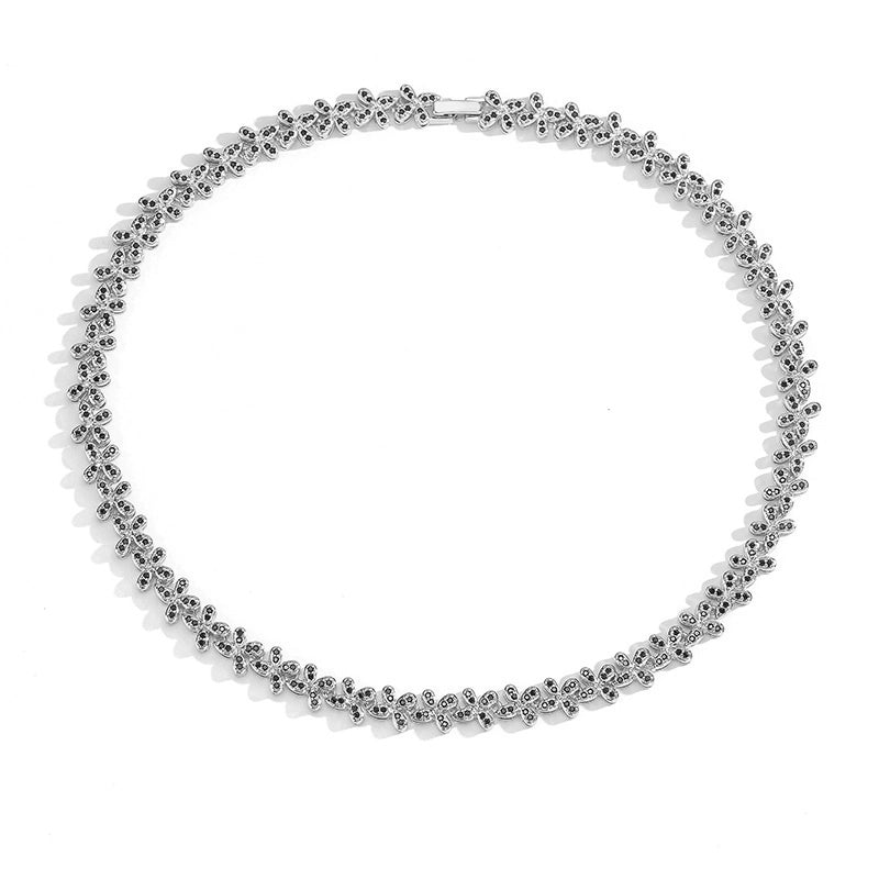 Copper 18K Gold Plated Plating Inlay Butterfly Zircon Bracelets Necklace