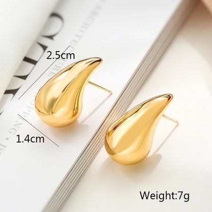1 Pair Minimalist Commute Geometric Plating Copper 18k Gold Plated Ear Studs
