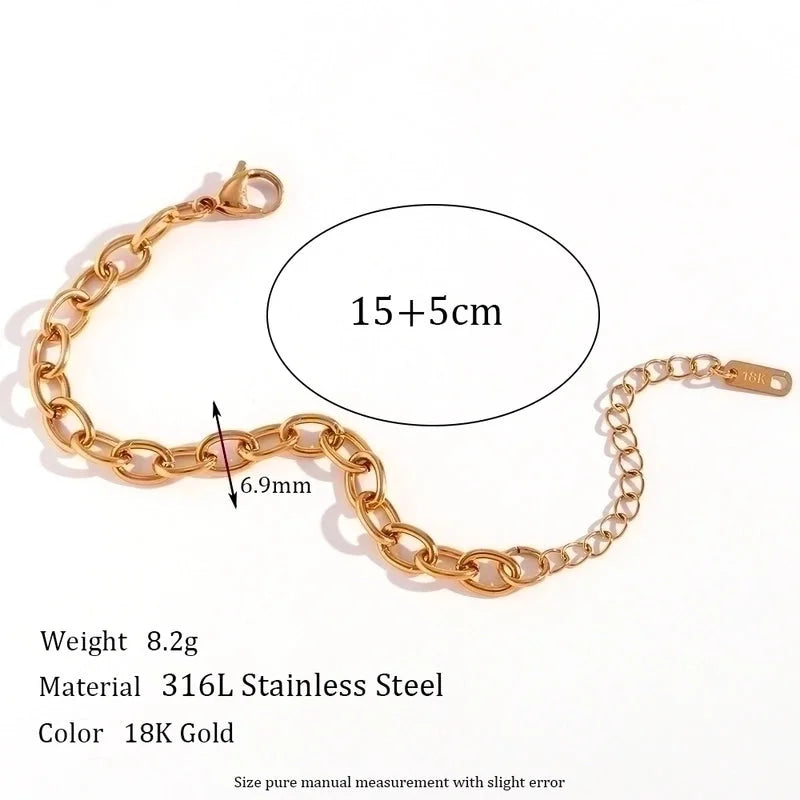 Basic Minimalist Classic Style Solid Color 304 Stainless Steel 18K Gold Plated Plating Necklace