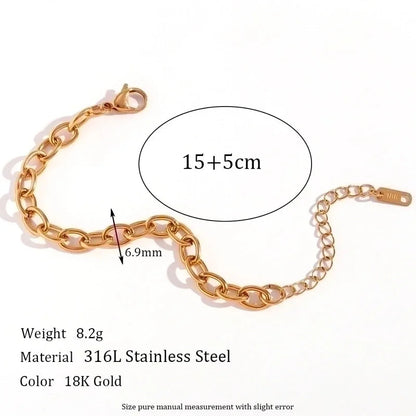 Basic Minimalist Classic Style Solid Color 304 Stainless Steel 18K Gold Plated Plating Necklace