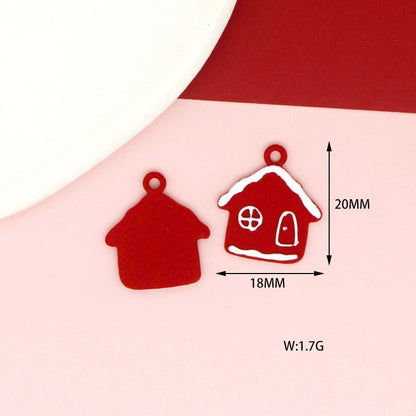 10 PCS/Package 17 * 21mm 17 * 22mm 19 * 24mm Alloy Rhinestones Penguin Christmas Tree Snowman Pendant Jewelry Accessories