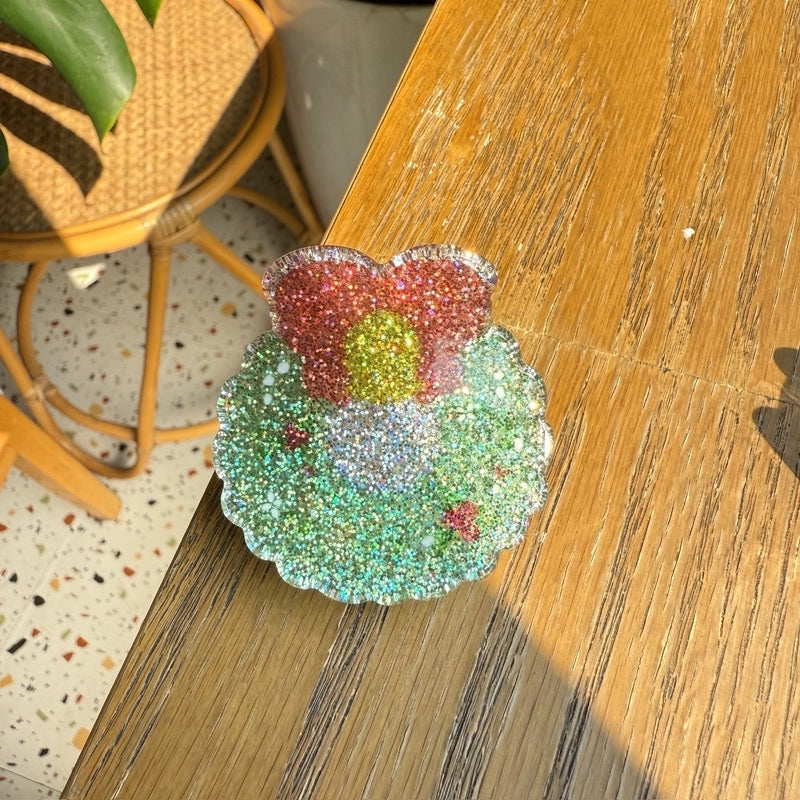 Cute Women's Christmas Tree Santa Claus Christmas Socks Arylic Hair Claws