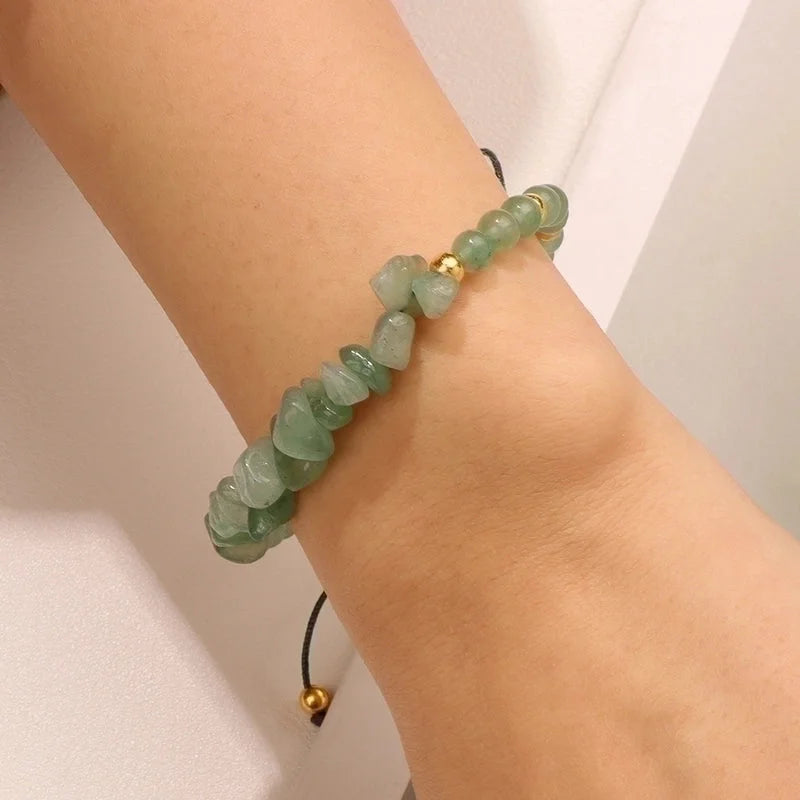 Ethnic Style Geometric Natural Stone Knitting Bracelets